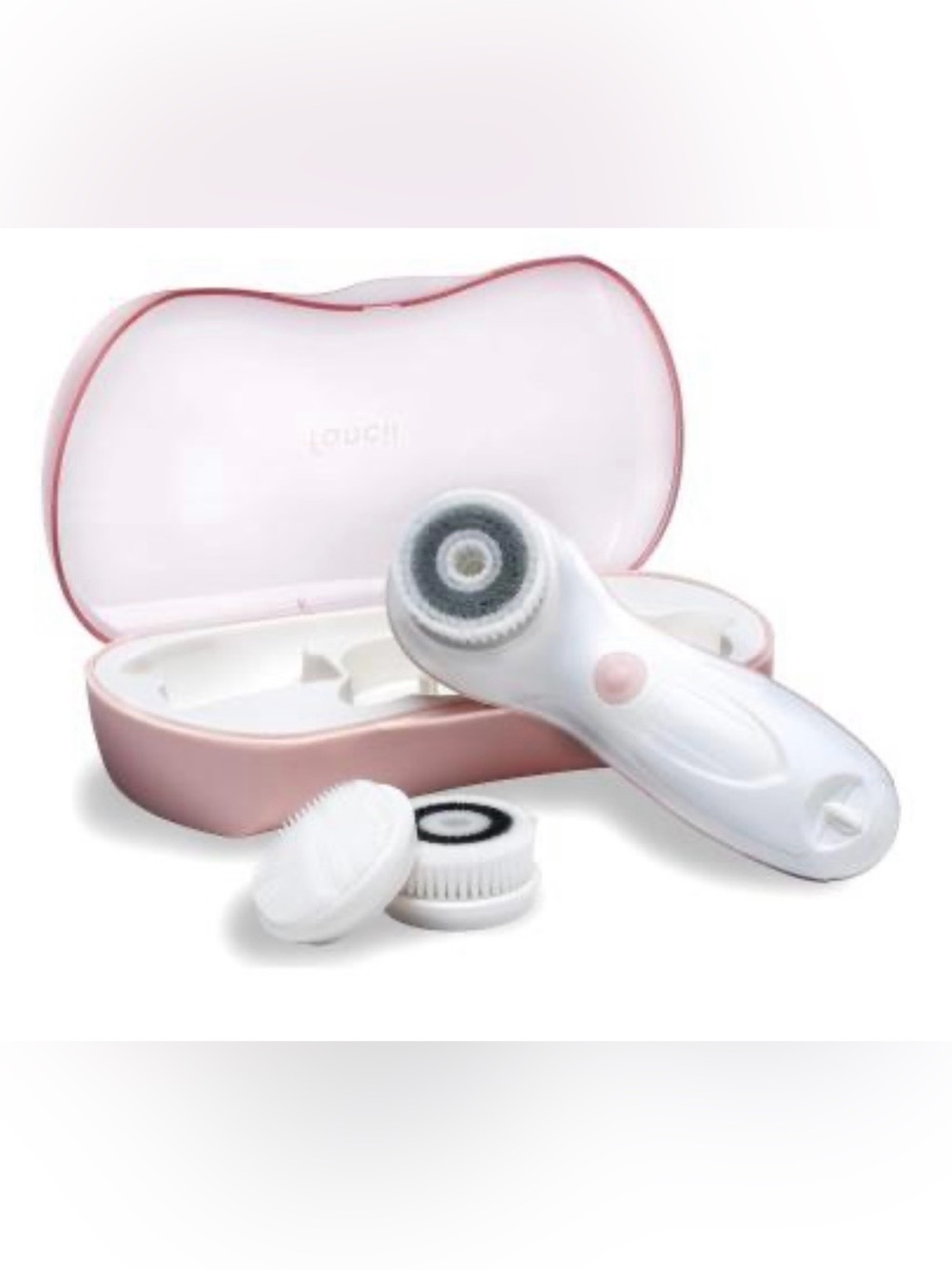 Facial Cleansing Brush with Pink Travel Case - Gentle Exfoliating Brush